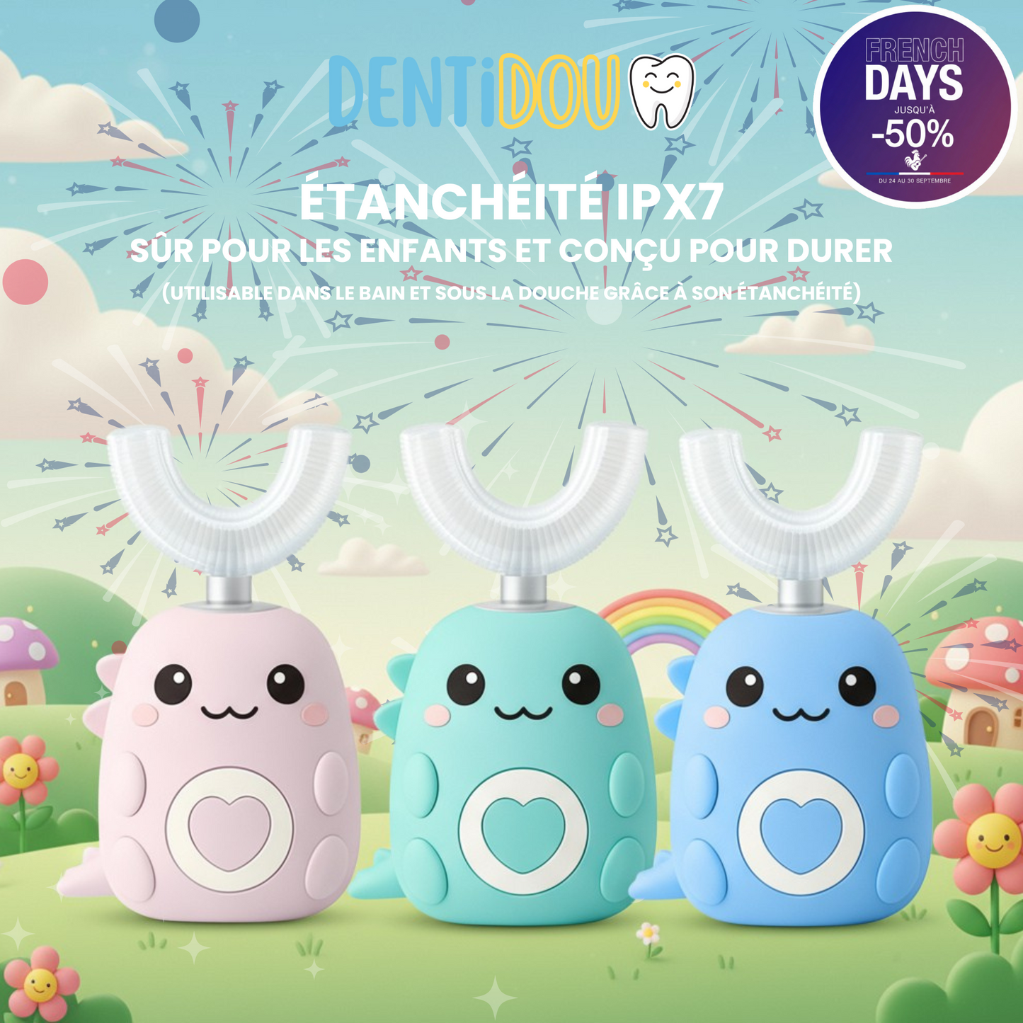 DinoBrosse - Brosse à dents 360° pour enfants