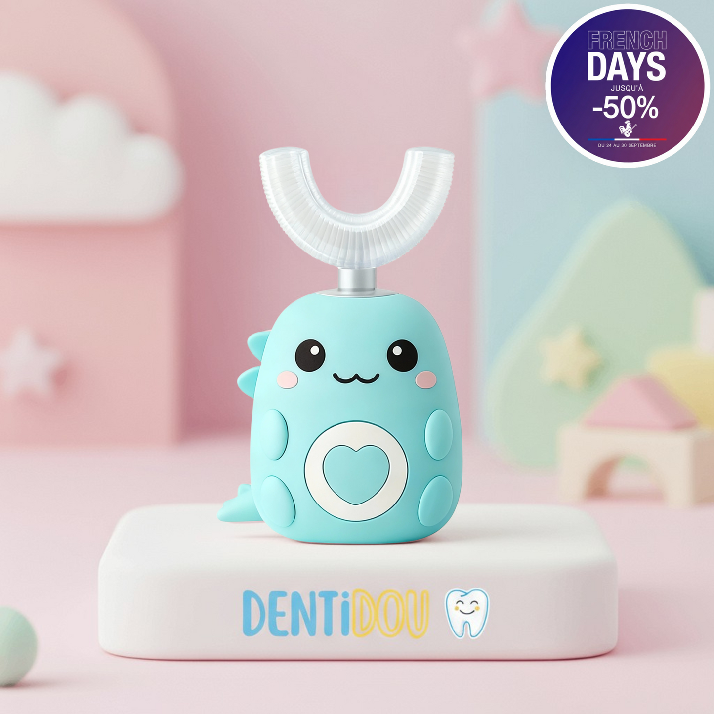 DinoBrosse - Brosse à dents 360° pour enfants